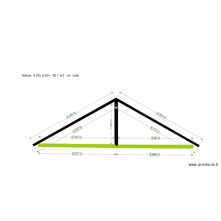 toiture. Plan de 0 pièce et 0 m2