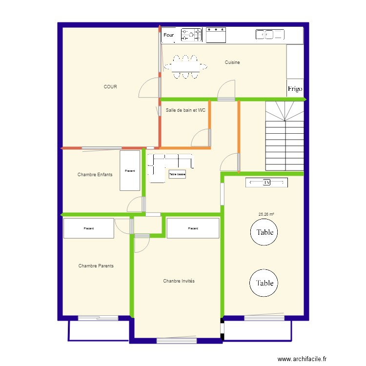 plan haj 2. Plan de 0 pièce et 0 m2