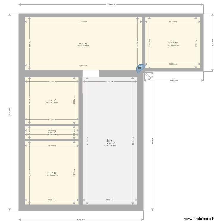 Maison en cours de mesurage . Plan de 0 pièce et 0 m2