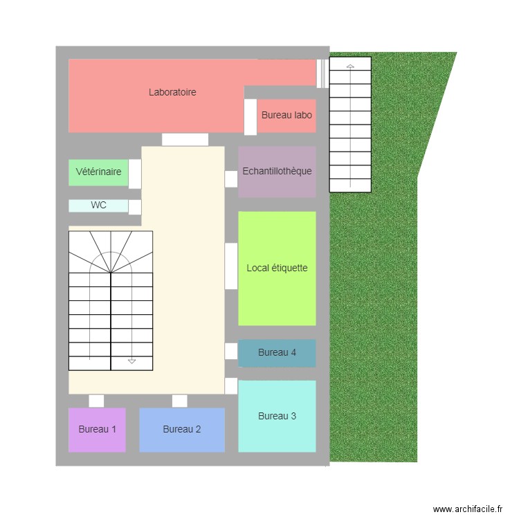 étage usine. Plan de 0 pièce et 0 m2