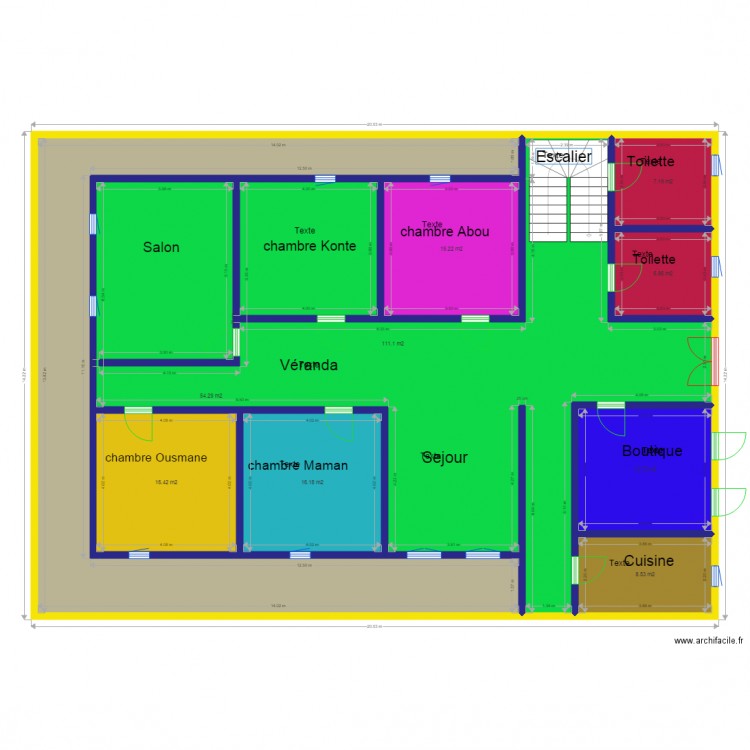 Villa 1. Plan de 0 pièce et 0 m2