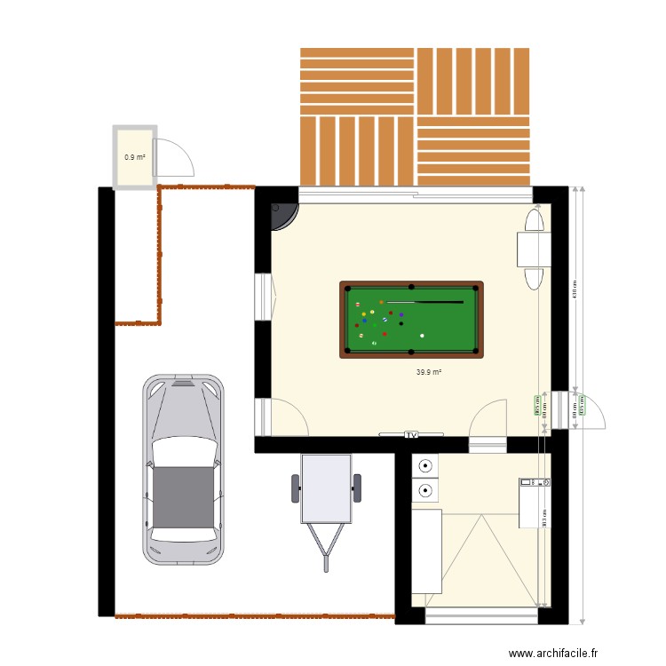 Salle de billard. Plan de 0 pièce et 0 m2