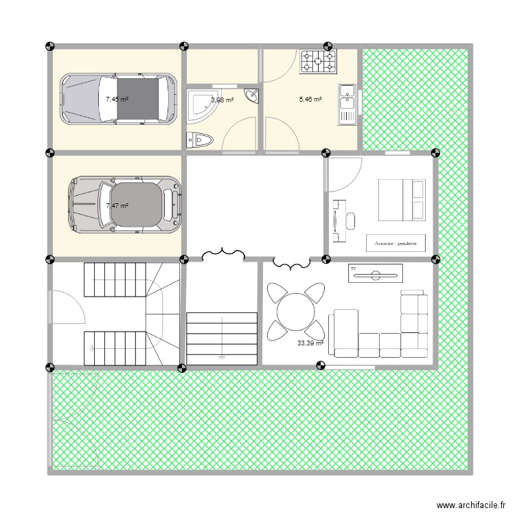 plan 1. Plan de 0 pièce et 0 m2