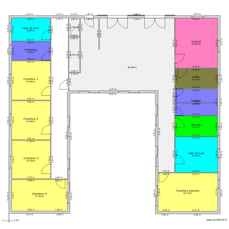 Maison U. Plan de 0 pièce et 0 m2