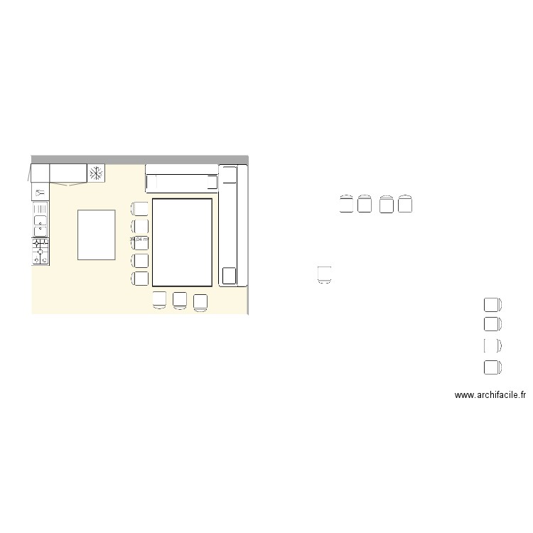 pool1 goult. Plan de 1 pièce et 34 m2