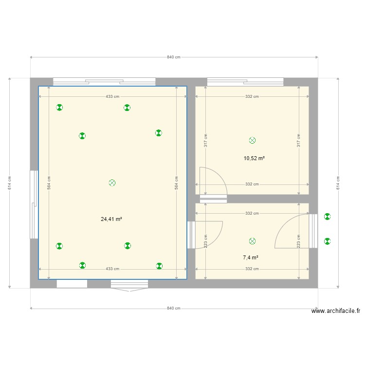 Agrandissement. Plan de 0 pièce et 0 m2