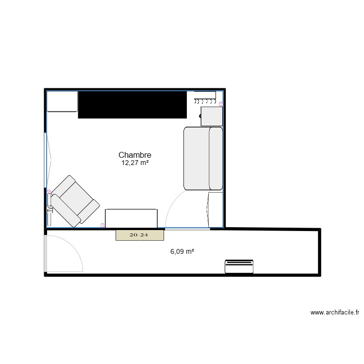 Amenagement chambre 3. Plan de 0 pièce et 0 m2