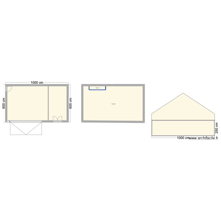 grisolles garage. Plan de 4 pièces et 128 m2