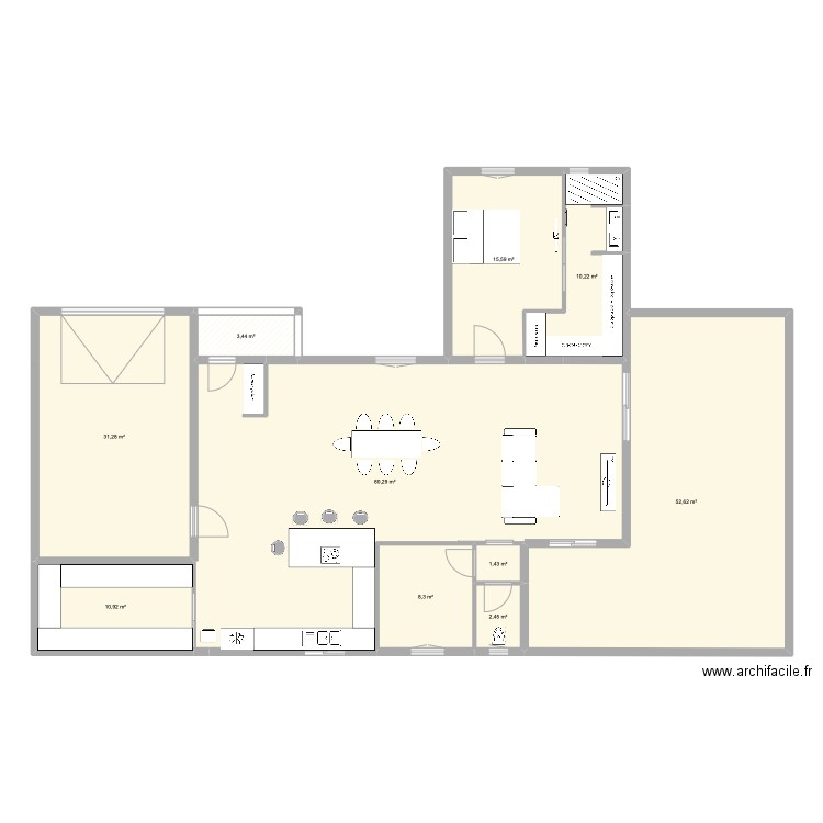 lonny 2. Plan de 10 pièces et 217 m2