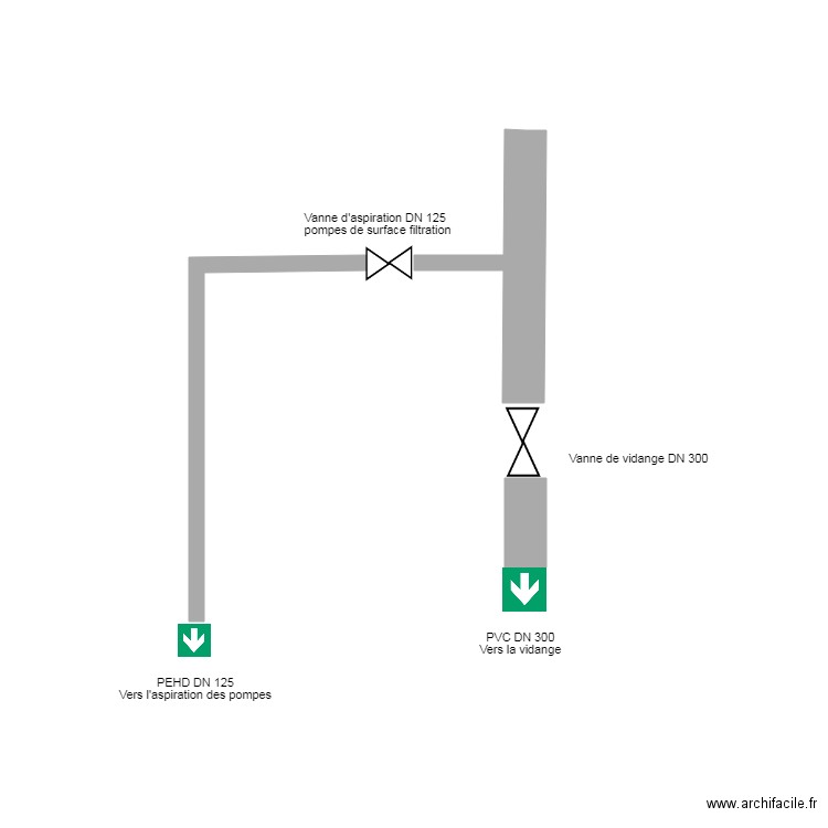 Raccord St Etienne sur vidange. Plan de 0 pièce et 0 m2