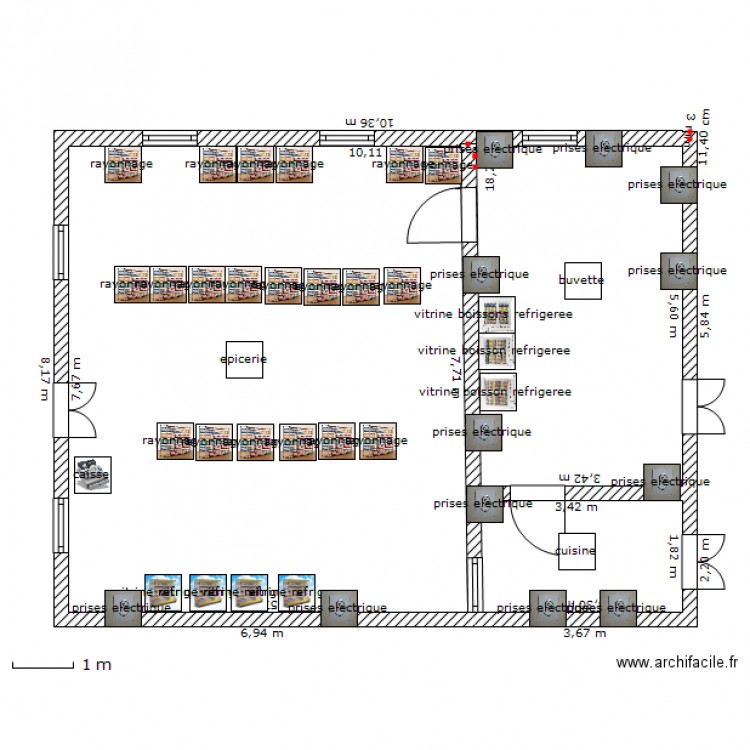 buvette snack epicerie. Plan de 0 pièce et 0 m2