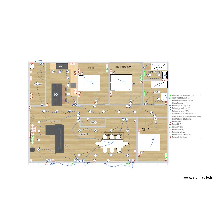 Maika modifié. Plan de 0 pièce et 0 m2