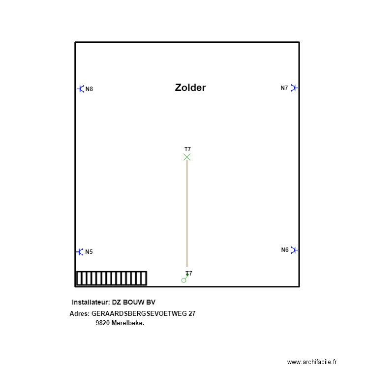 Plan Zolder. Plan de 0 pièce et 0 m2