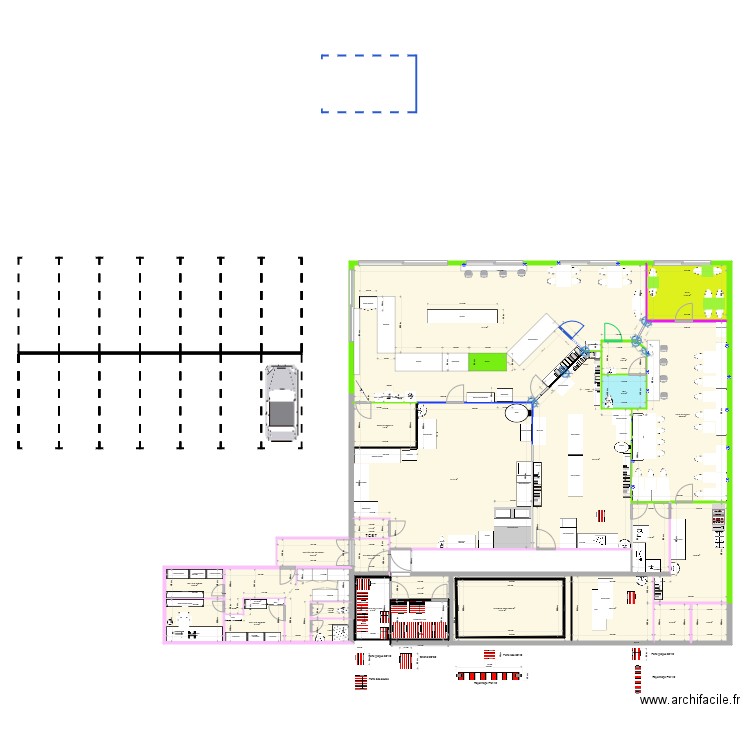 Projet Euromaster avec couloir. Plan de 0 pièce et 0 m2