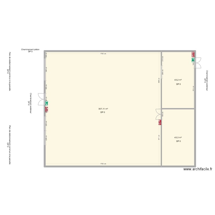 PADD EPINAL AVANT AMENAGEMENTS. Plan de 3 pièces et 394 m2