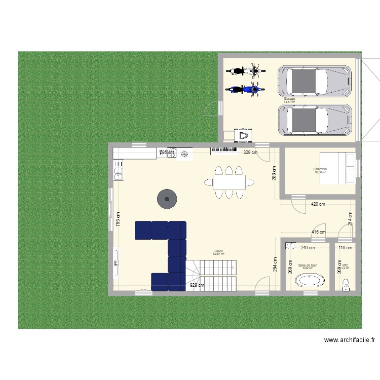 maison sannois. Plan de 5 pièces et 137 m2