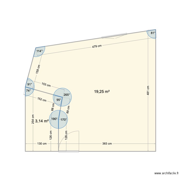  Docteur Champonnière. Plan de 2 pièces et 22 m2