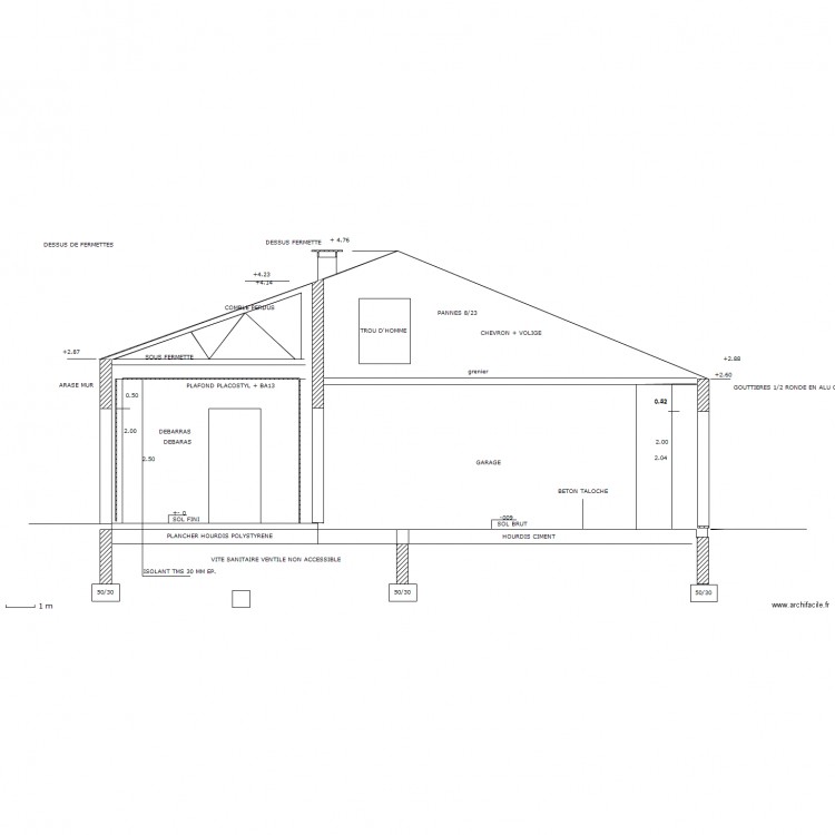 COUPE BB. Plan de 0 pièce et 0 m2