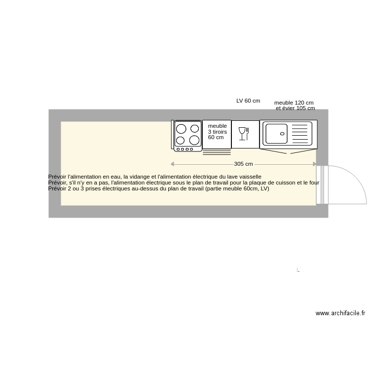 Cuisine apt54 Lisulana 4e etage. Plan de 0 pièce et 0 m2