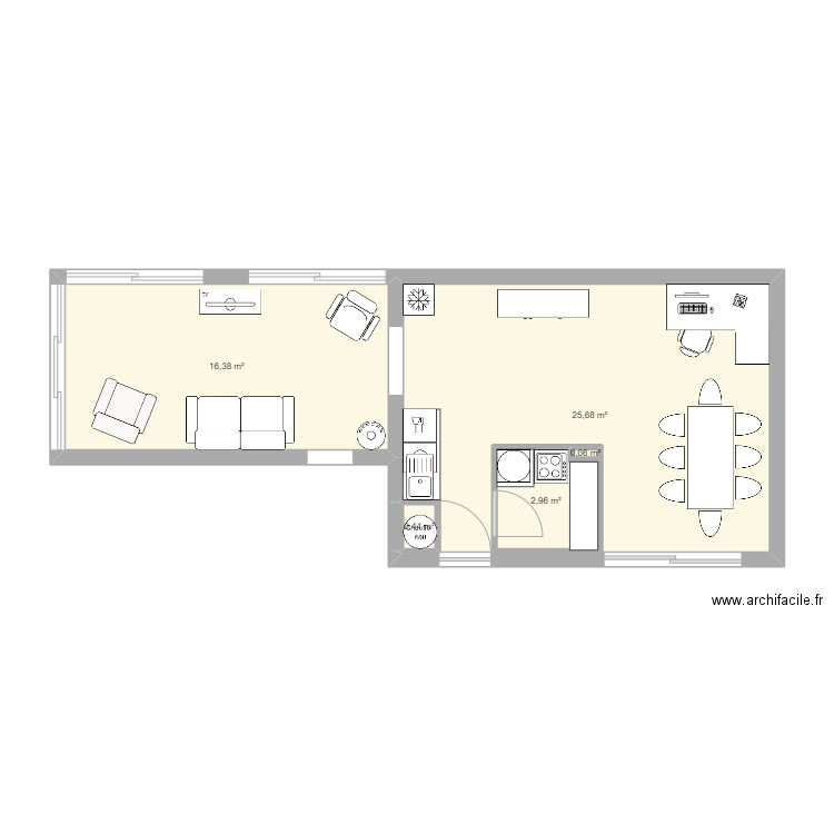 PROJET AGRANDISSEMENT. Plan de 0 pièce et 0 m2