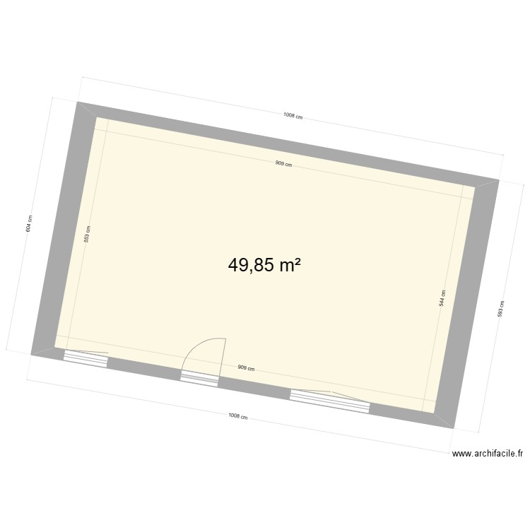 Bonnes mesures. Plan de 1 pièce et 50 m2