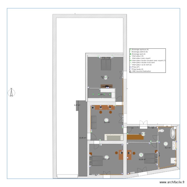 julien etage. Plan de 0 pièce et 0 m2