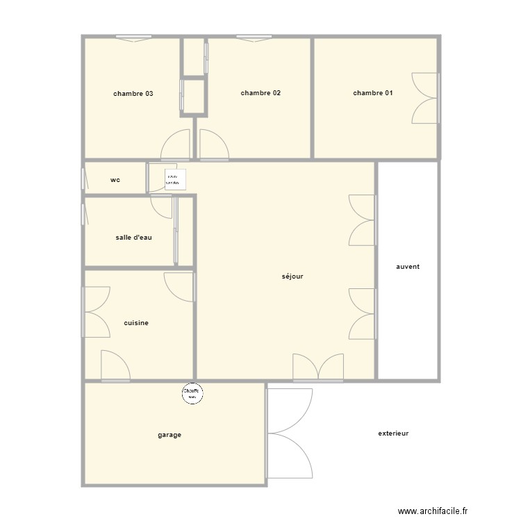 Lair. Plan de 12 pièces et 103 m2