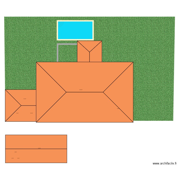 maison. Plan de 9 pièces et 407 m2