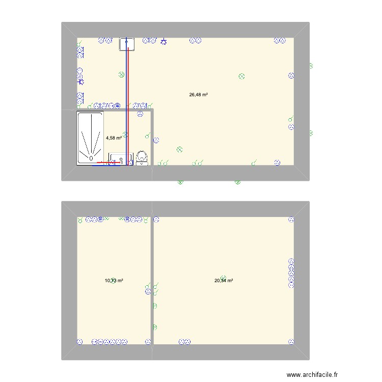 cabanon. Plan de 0 pièce et 0 m2