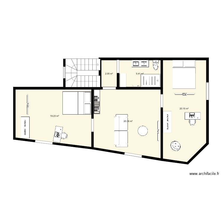 Plan Duplex N2 PROJET. Plan de 0 pièce et 0 m2