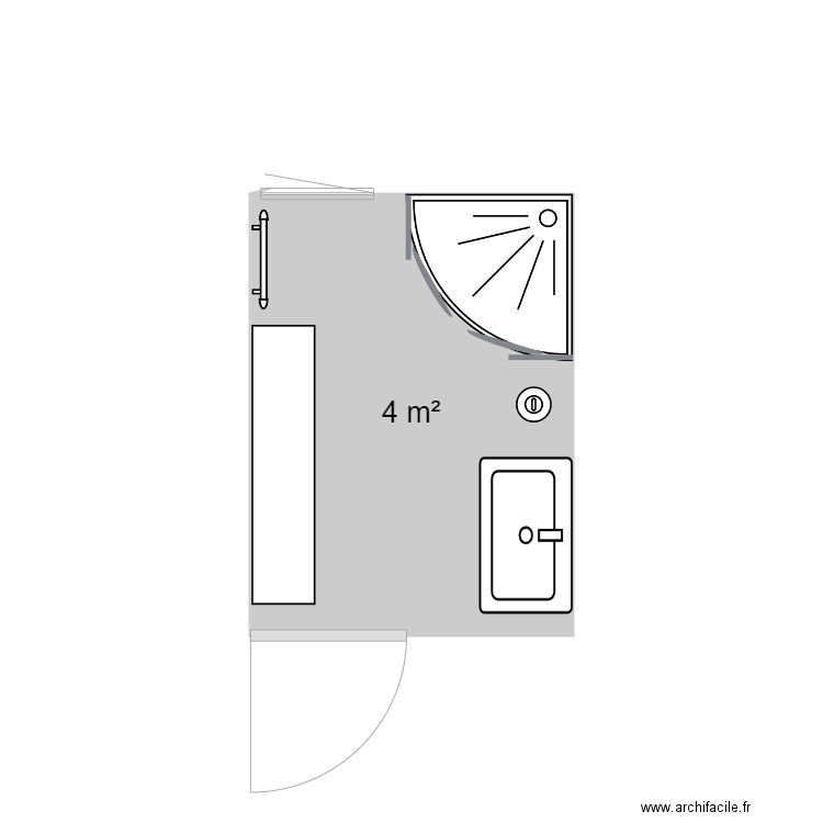 salle de bain. Plan de 0 pièce et 0 m2