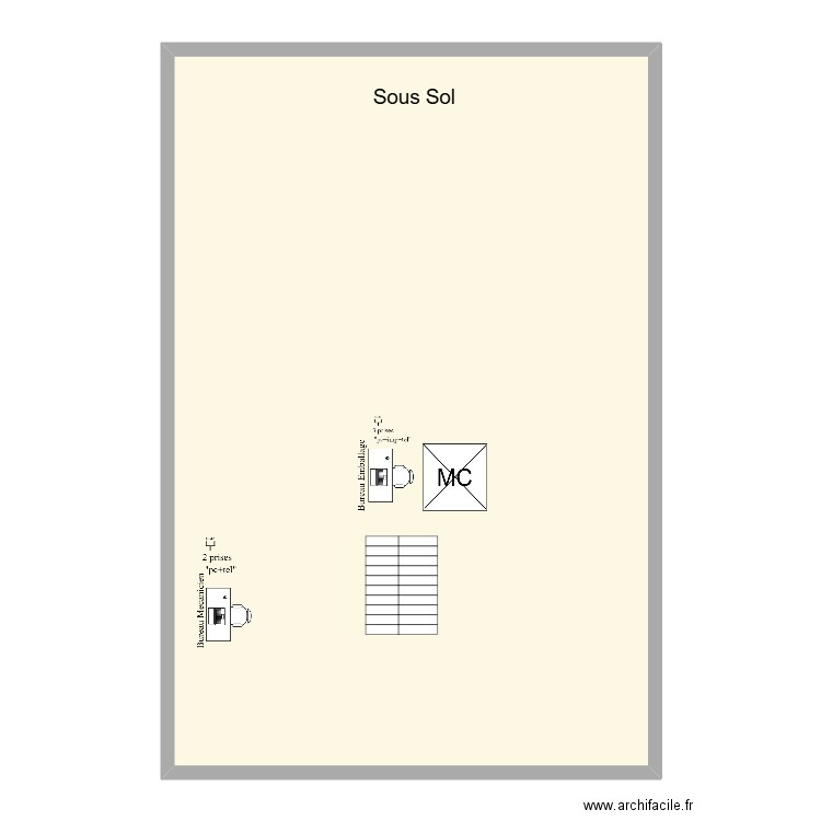 REZ DE CHAUSSE1. Plan de 1 pièce et 142 m2