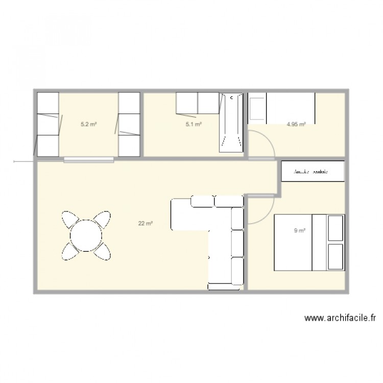 T2 CABINE. Plan de 0 pièce et 0 m2