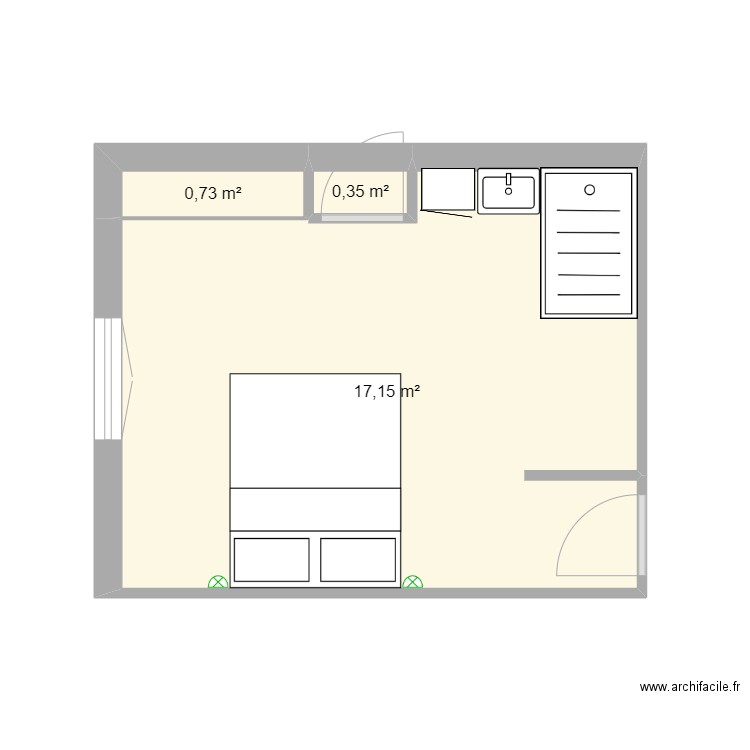 Chambre bas. Plan de 0 pièce et 0 m2