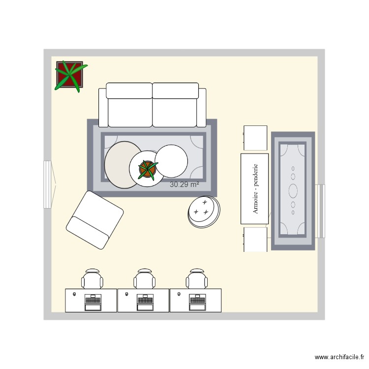 Plan D salon. Plan de 0 pièce et 0 m2