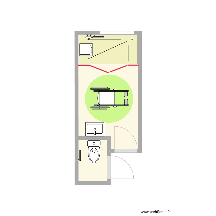 Projet_MATHES. Plan de 2 pièces et 7 m2