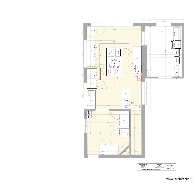 BRY 4 Hotte. Plan de 4 pièces et 46 m2