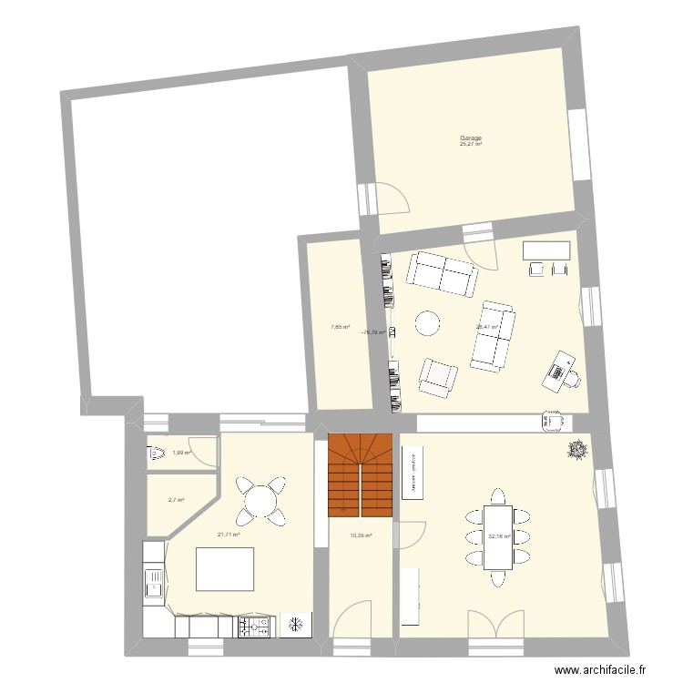 Maison Pauline V10. Plan de 9 pièces et 135 m2