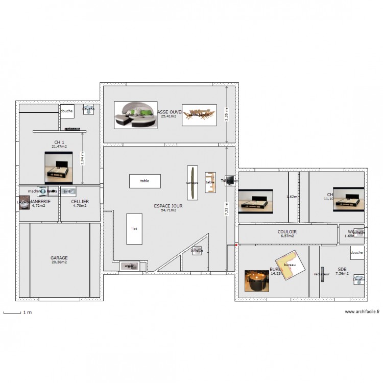 rez de chaussée. Plan de 0 pièce et 0 m2