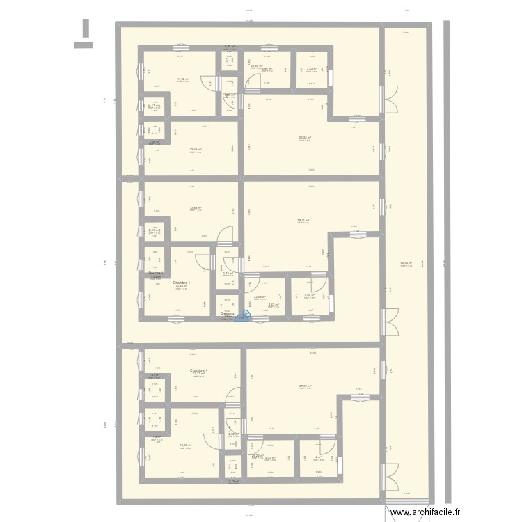 MINI VILLA 3. Plan de 31 pièces et 340 m2