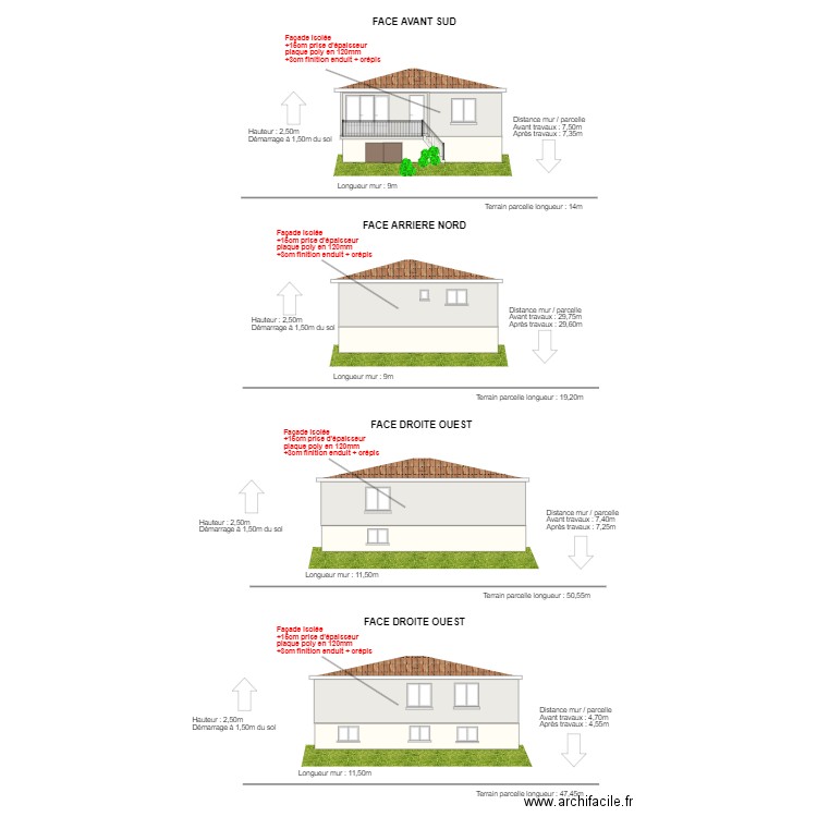 pouget . Plan de 0 pièce et 0 m2