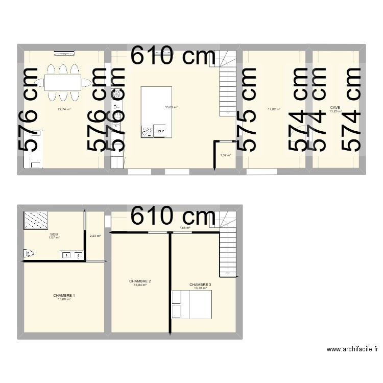 RDC Geyssans OK. Plan de 11 pièces et 147 m2