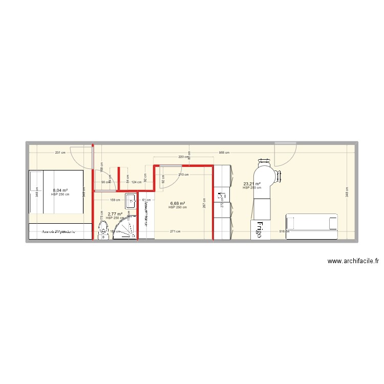 BREUIL 3. Plan de 4 pièces et 41 m2