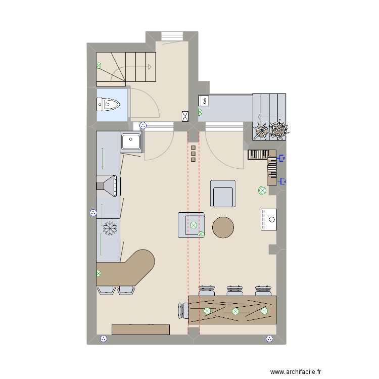 IRANCY-AMENAGEMENT. Plan de 8 pièces et 97 m2