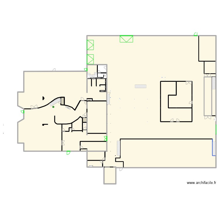 VOLTA RDC V plan vide. Plan de 29 pièces et 2391 m2