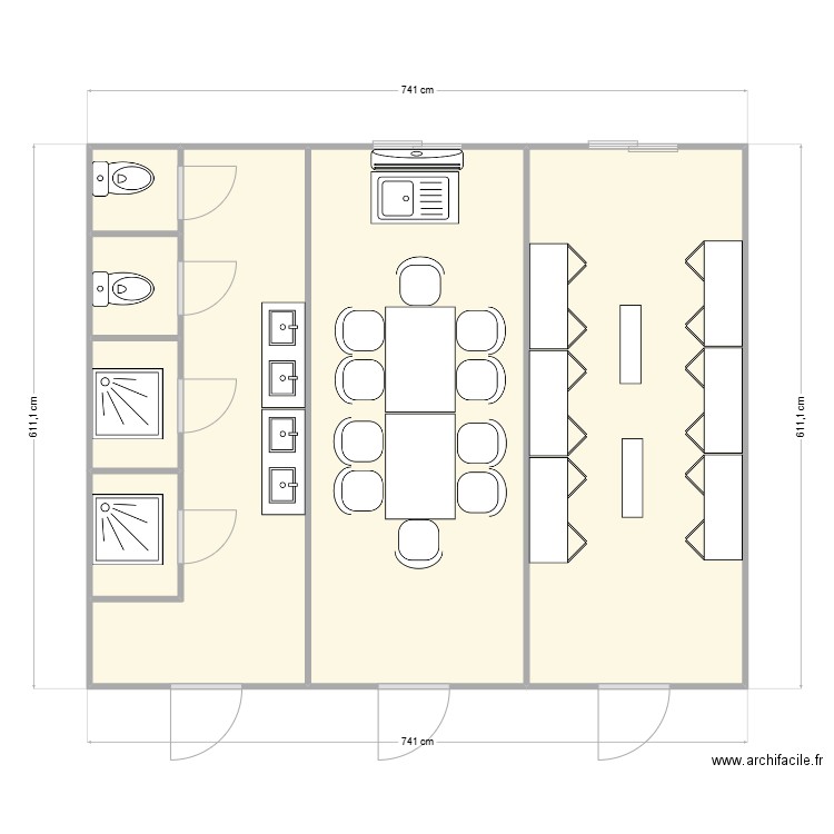 SOHO CHANTIER VENISSIEUX. Plan de 7 pièces et 43 m2