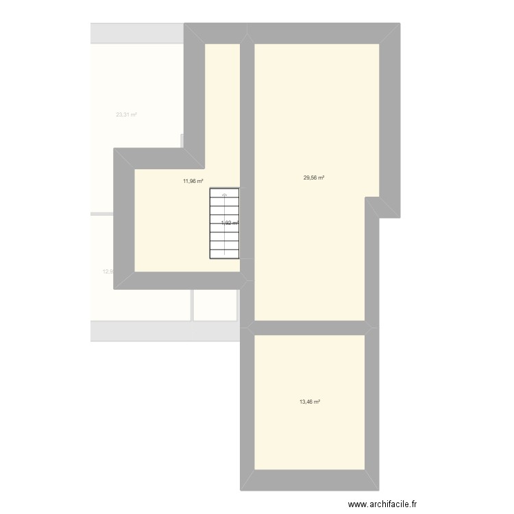 larcher. Plan de 9 pièces et 133 m2