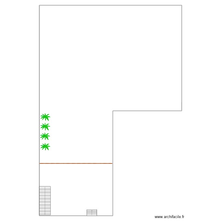 terrasse et jardin. Plan de 0 pièce et 0 m2