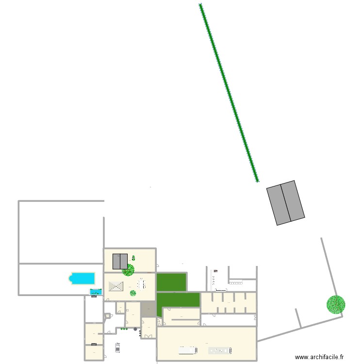 LEUGNIES. Plan de 14 pièces et 1099 m2