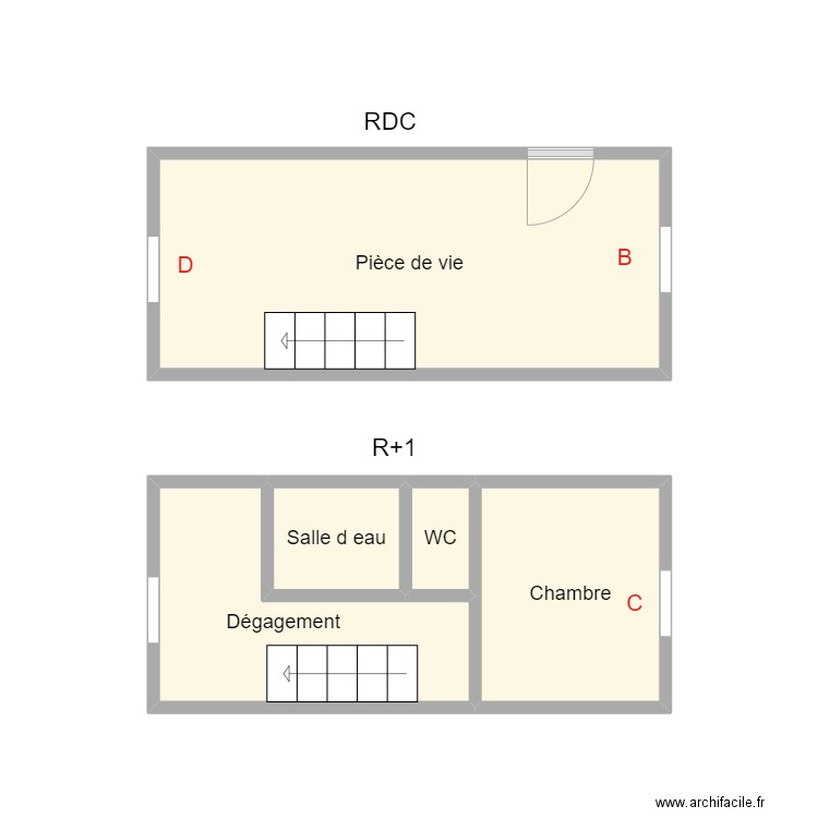 PLAN 2407 BORNE NICOLAS. Plan de 5 pièces et 17 m2